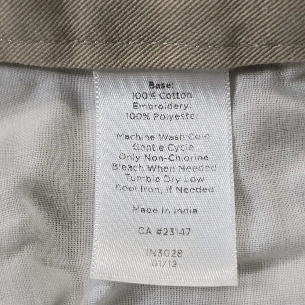 Talbots Shorts Bermuda Khaki Chino Embroidered Dragonfly Size 20W